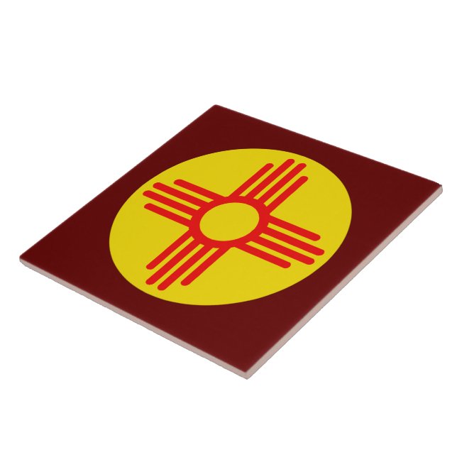 New mexico Zia Sol Symbol Kakelplatta (Sidan)