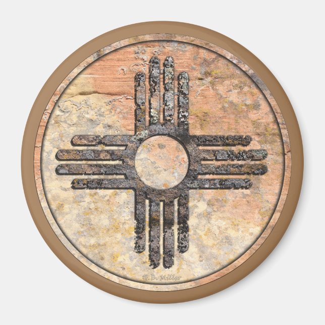 New mexico Zia Sol Symbol Magnet (Framsidan)