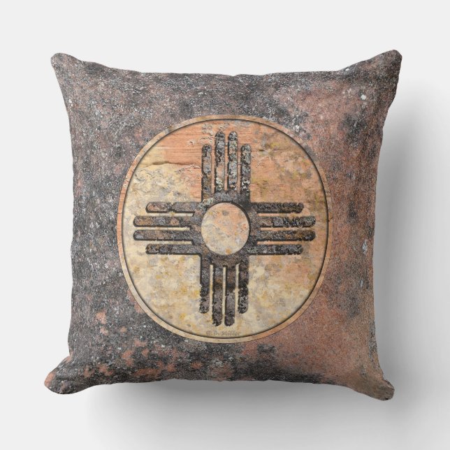 New mexico Zia Sol Symbol - Talking Canyons Kudde (Framsida)