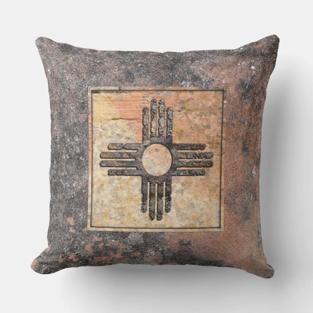 New mexico Zia Sol Symbol - Talking Canyons Kudde (Framsida)