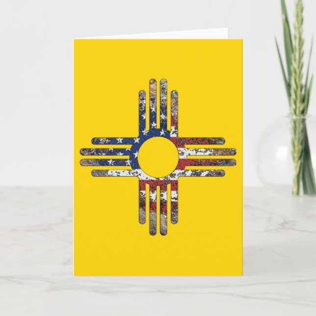 New mexico Zia Sol Symbol Talking Canyons, NCard Kort (Framsida)