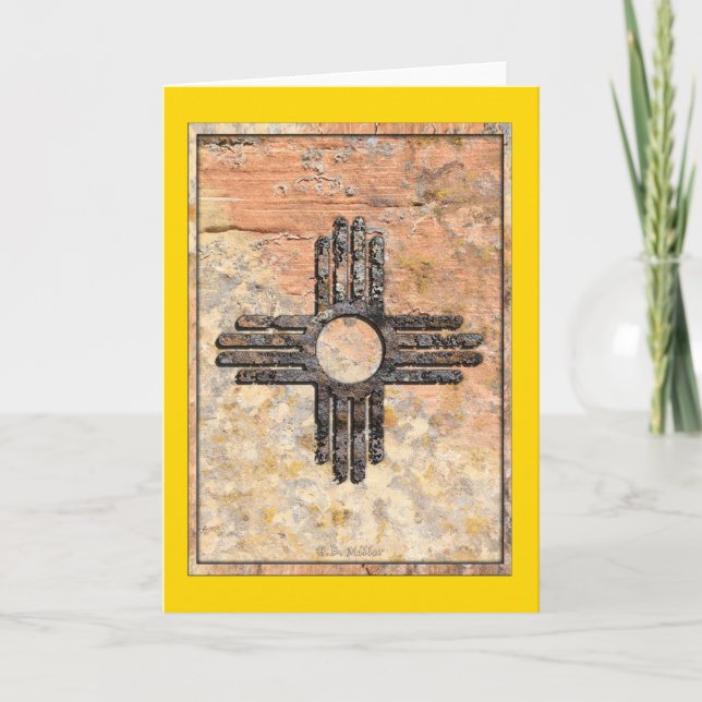 New mexico Zia Sol Symbol Talking Canyons, NCard Kort (Framsida)