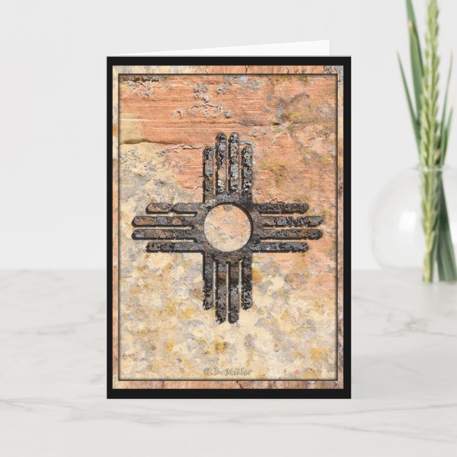 New mexico Zia Sol Symbol Talking Canyons, NCard Kort (Framsida)