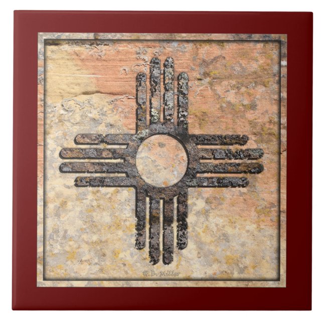 New mexico Zia Sol Symbol - Talking Canyons, New Kakelplatta (Framsidan)