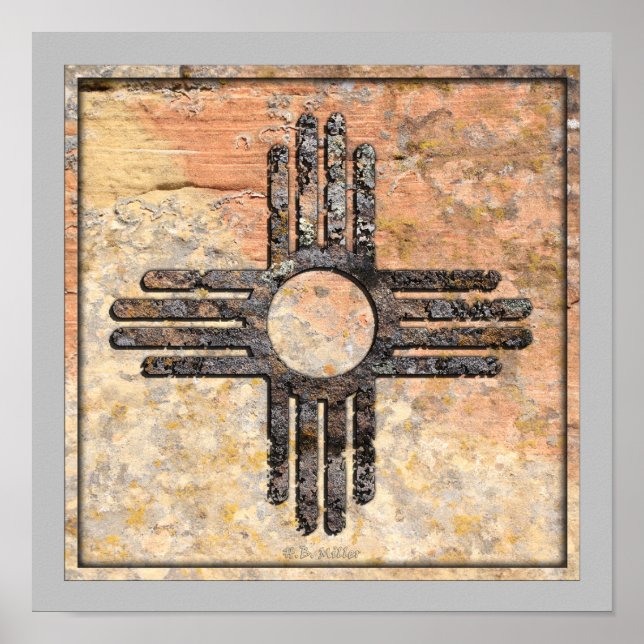 New mexico Zia Sol Symbol - Talking Canyons, New Poster (Framsidan)