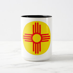 new mexico Zia Sol Symbol Två-Tonad Mugg