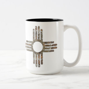 New mexico Zia Sol Symbol Två-Tonad Mugg