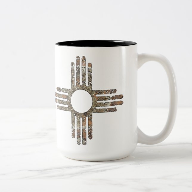 New mexico Zia Sol Symbol Två-Tonad Mugg (Höger)
