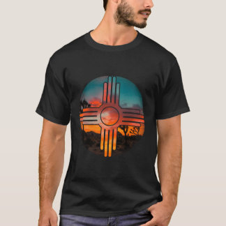 New mexico Zia-symbol och landskap T Shirt