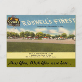 New mexico, Zuni Court, Roswell Vykort