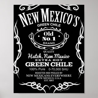 New Mexicos gamla nr 1 Hatch gröna chile nyhetsdet Poster
