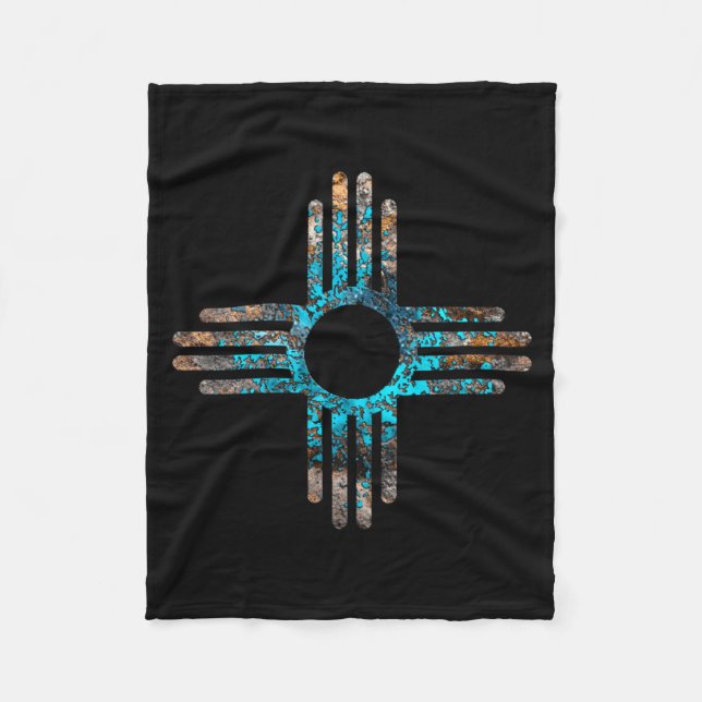 New Mexicos Zia solsymbol Fleecefilt (Framsidan)