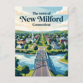 New Milford Connecticut Vykort