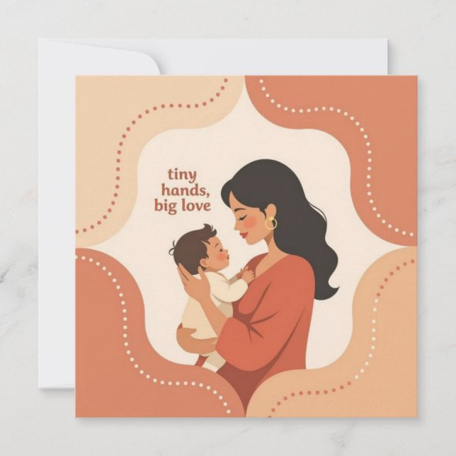 New mom card baby shower postpartum gift kort (Framsida)