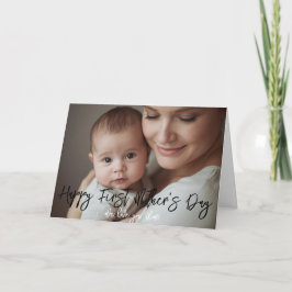 New Mom Happy Mother's Day Photo Greeting Card Kort