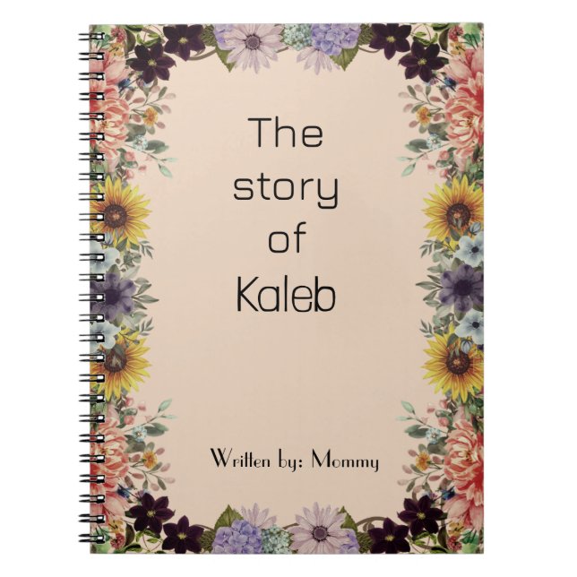 New Mommy's Journal Custom Personalized Spiral  Anteckningsbok (Framsidan)