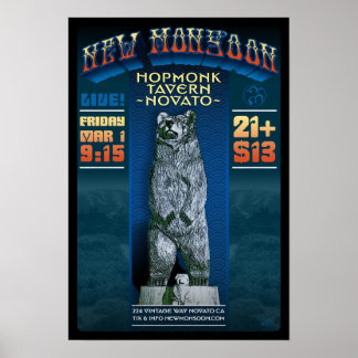 New Monsoon Hopmonk Tavern Novato CA 2013 Poster