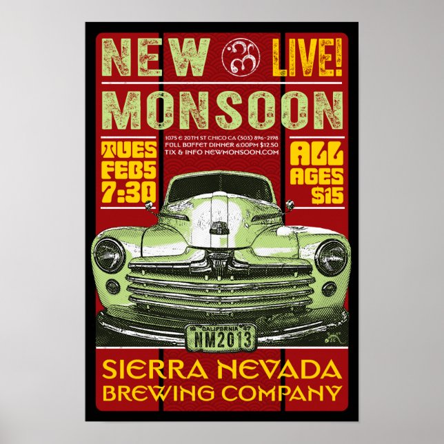 New Monsoon Sierra Nevada Brewing CO 2013 Poster (Framsidan)