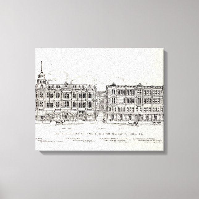 New Montgomery Öster side Market och Jessie Canvastryck (Framsida)