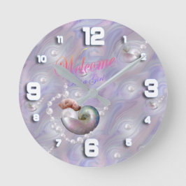 New Mor baby Shower Gift Baby Round Clock Rund Klocka