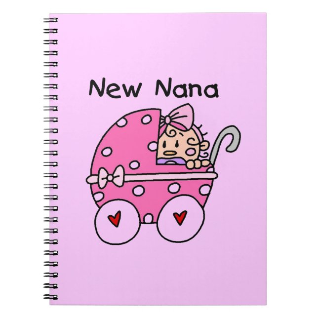 New Nana Baby i Carriage Gifts Anteckningsbok (Framsidan)