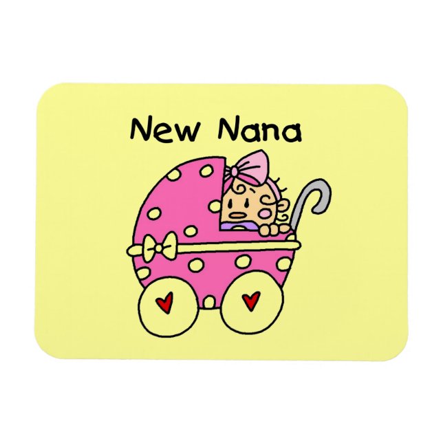 New Nana Baby i Carriage Gifts Magnet (Horisontell)