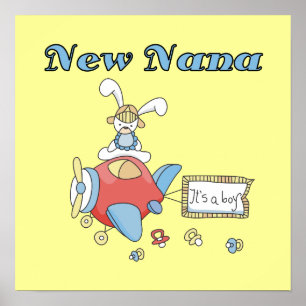 New Nana of Boy Airplane Gifts Poster