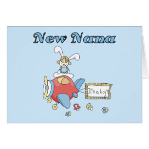 New Nana of Boy-Airplane Tshirts and Gifts Hälsningskort