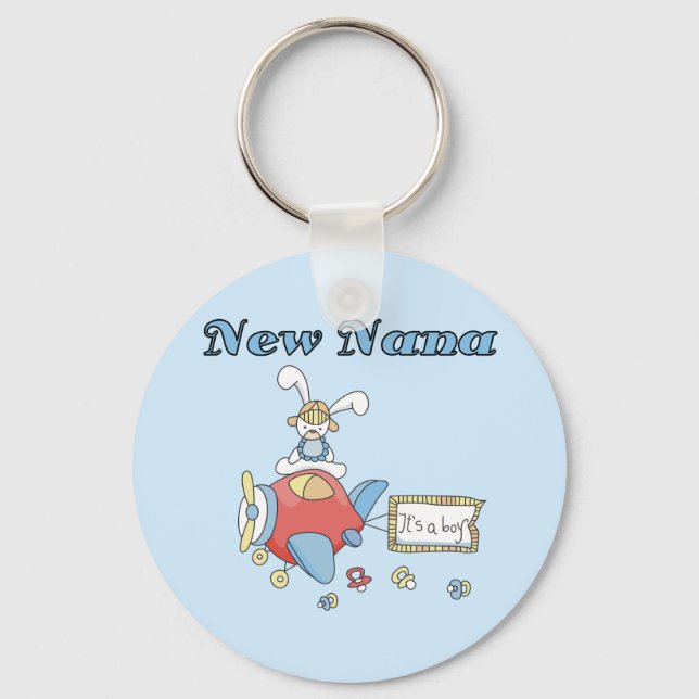 New Nana of Boy-Airplane Tshirts and Gifts Nyckelring (Framsida)