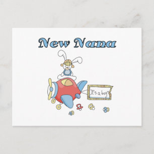 New Nana of Boy-Airplane Tshirts and Gifts Vykort
