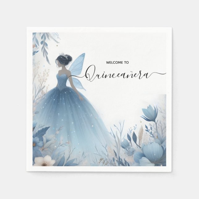 New Nature Träd Witch Enchanted Forest Quinceanera Pappersservett (Framsidan)