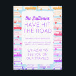 NEW NOMAD ADRESS Camper Trailer Vanlife RV Vykort<br><div class="desc">Färdigt camping lastbilar och skåpdansa över detta kort,  perfekt för nya nomader att meddela sina nära och kära om deras nya post adress under resan. Anpassa all text till kostym efter dina behov,  ändra färg och typsnitt. Titta på min butik för mer!</div>