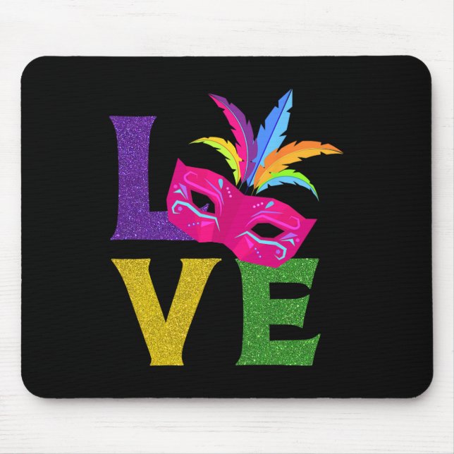 New Orlean Carnival Rosa Mask Party Outfit Kärlek  Musmatta (Framsidan)