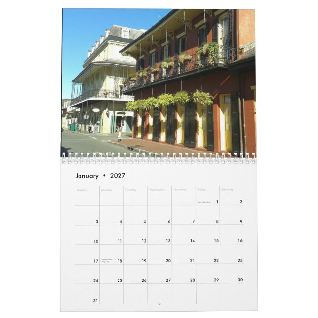 New Orleans 2015 kalender (Jan 2027)
