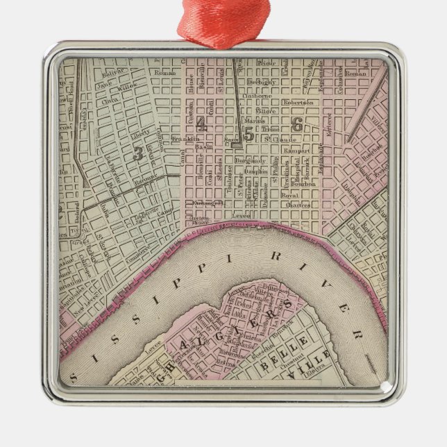 New Orleans 3 Julgransprydnad Metall (Framsidan)