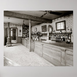 New Orleans Absinthe Room, 1906. Gammalt foto Poster