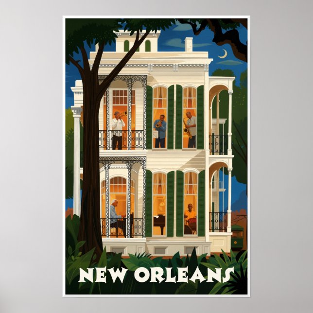 New Orleans-affisch Poster (Framsidan)