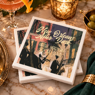 New Orleans After Dark Jazz Social Club Pappersservett