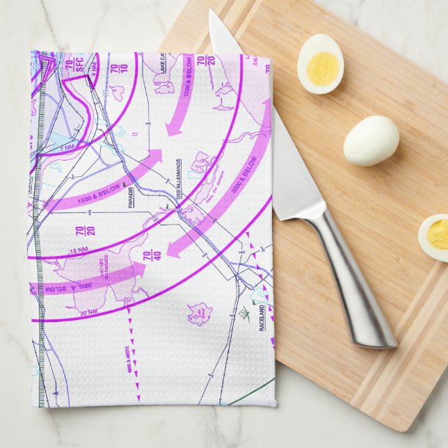 New Orleans Airport Flyway Chart Kökshandduk (Vikt i Fjärdedel)