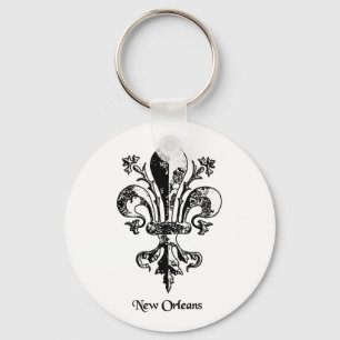 New Orleans antika Fleur de lis Nyckelring