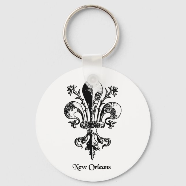 New Orleans Antique Fleur de lis Nyckelring (Framsida)