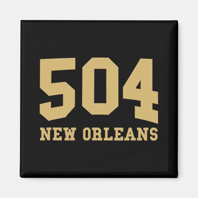 New Orleans Area Code 504 - Hometown Pride - Clic  Magnet (Framsidan)