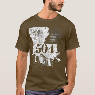 New Orleans Area Code 504 Louisiana Parish Coola T Shirt
