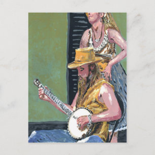 New Orleans Banjo Player Vykort