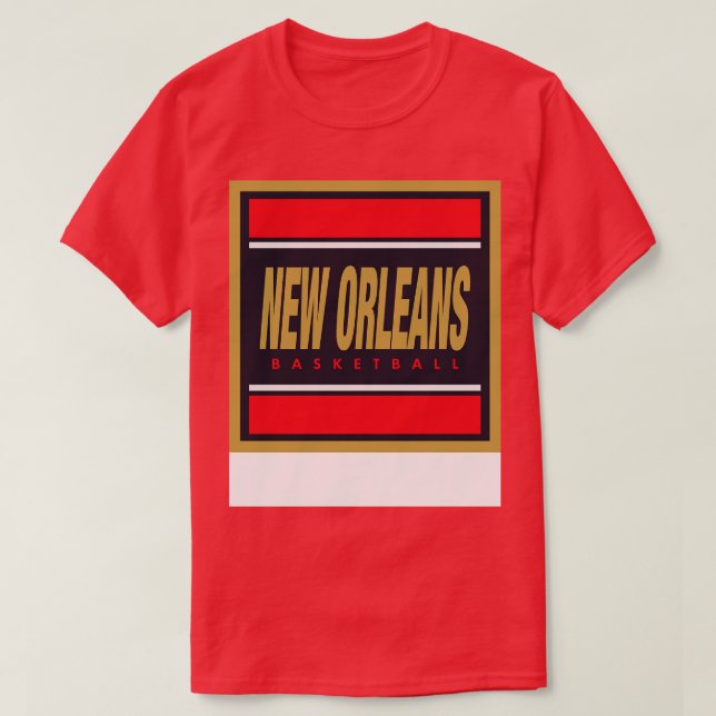 New Orleans basketball TShirt T Shirt (Design framsida)