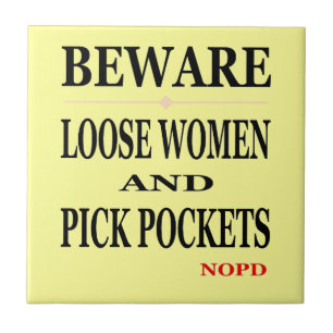 New Orleans Beware lös Kvinnor Kakelplatta