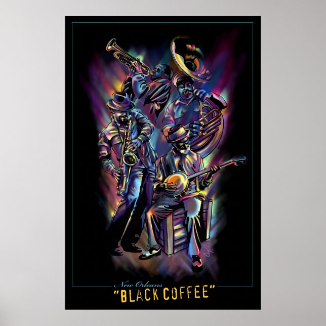 "New Orleans - Black Coffee" Poster (Framsidan)