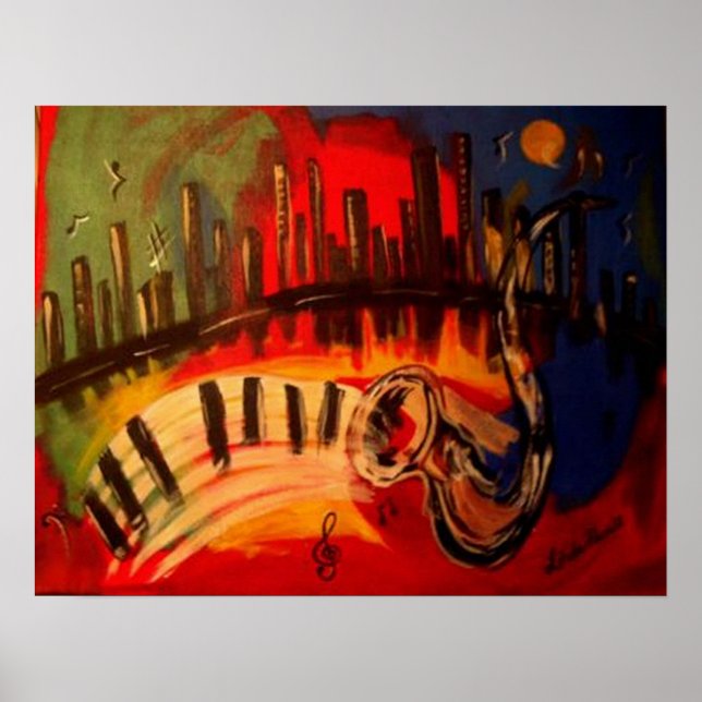 "New Orleans Blues" från Linda Powell~Original Poster (Framsidan)