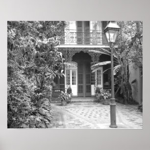 New Orleans borggård Poster