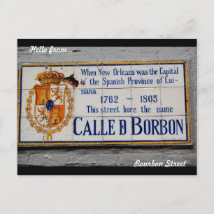 New Orleans Bourbon gatavykort Vykort